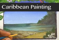 Green Turtle Cay , The Bahamas  Painting on Canvas | Easy Caribbean Daily Challenge #89