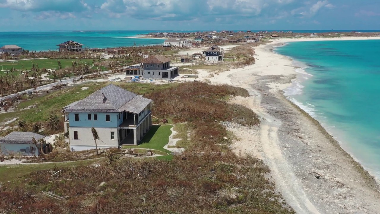 Aerial Footage of Great Guana Cay (Baker's Bay), Abaco after